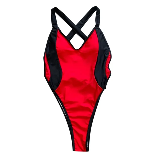 Sexy Summer One Piece Semi Thong Backless Swimwear - Image 9