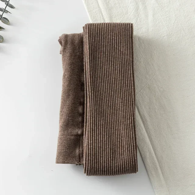 Autumn Solid Color Cotton Thread Women's Pantyhose Warm Comfort Hottie Lolita Stretch Stripes Tights Wholesale - Image 11