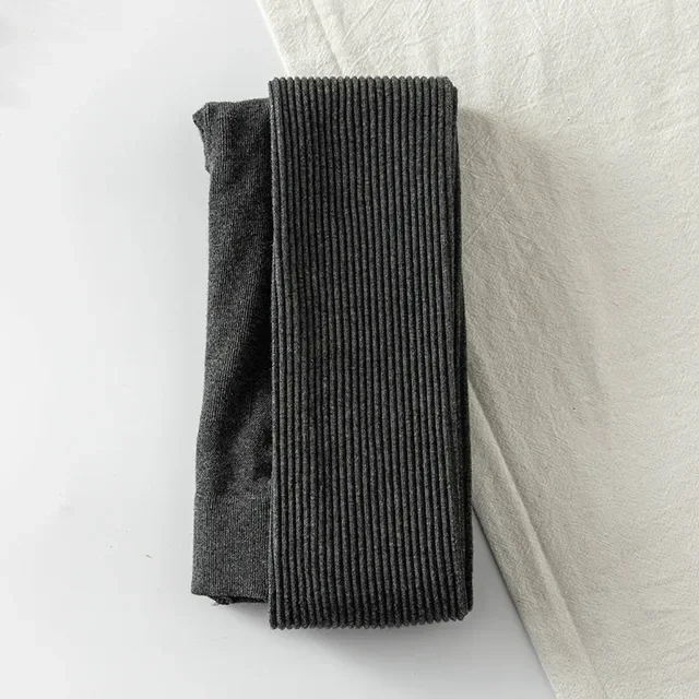 Autumn Solid Color Cotton Thread Women's Pantyhose Warm Comfort Hottie Lolita Stretch Stripes Tights Wholesale - Image 10