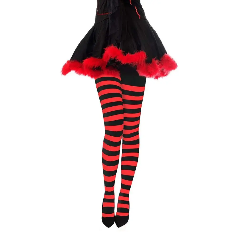 Cotton Pantyhose Accessories Elastic Striped Long Hosiery Over Knee Cosplay Dance Clubwear Stocks Halloween Party - Image 12