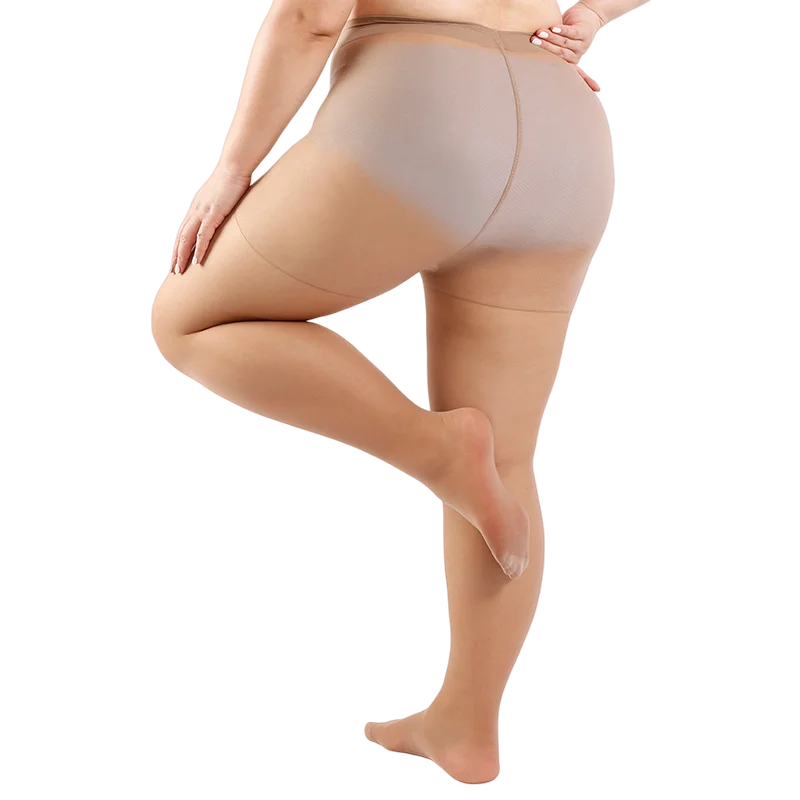 Women Plus Size 20 Denier Sheer Tights High Waist Nylon Pantyhose Super Elastic XL-4XL Large Size for Big Ladies 150kg/330lbs - Image 8